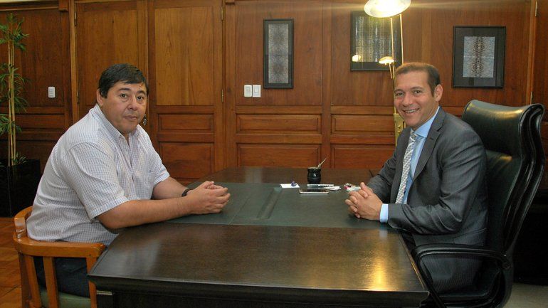 Omar Gutiérrez junto a Marcelo Rucci.