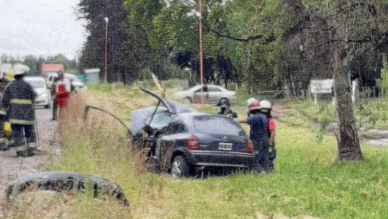 Ruta 151: un choque frontal dejó un herido de gravedad