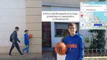 por amor a boca y al basquet: la insolita promesa que cumplio un nene de 13 anos