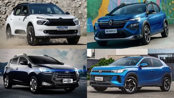 Cuatro SUV de los más baratos: Citroën C3 Aircross, Renaulr Kardian, JAC S2 y Volkswagen Tera. Cuatro SUV de los más baratos: Citroën C3 Aircross, Renaulr Kardian, JAC S2 y Volkswagen Tera.