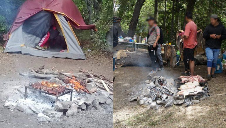 Multan por acampar y hacer fuego en lugares no habilitados de la cordillera