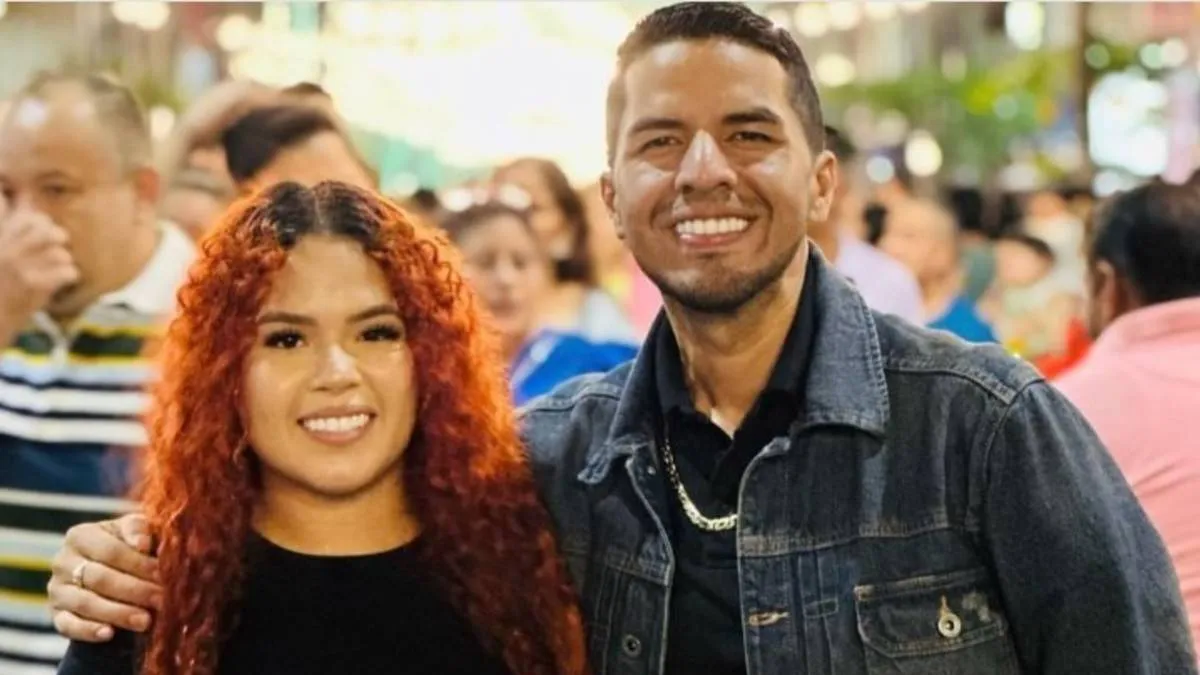 El diputado Cristhian Nieto y su esposa, Nicole Burgos.
