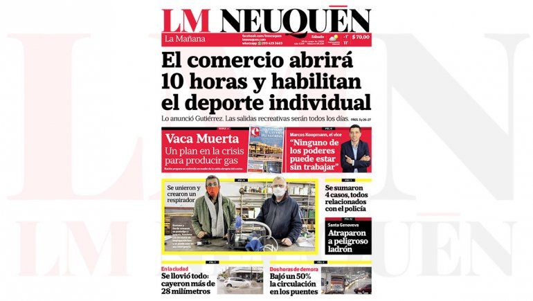 Repasá la edición impresa de este sábado