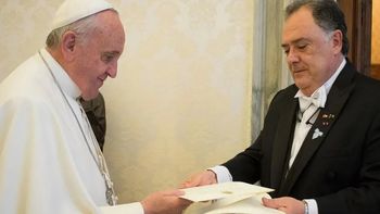 Eduardo Valdez y el Papa Francisco