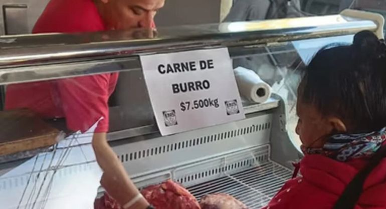 Para instalar la carne de burro, la pusieron a la venta a $7.500 el kilo: se agotó en el día. Para instalar la carne de burro, la pusieron a la venta a $7.500 el kilo: se agotó en el día.