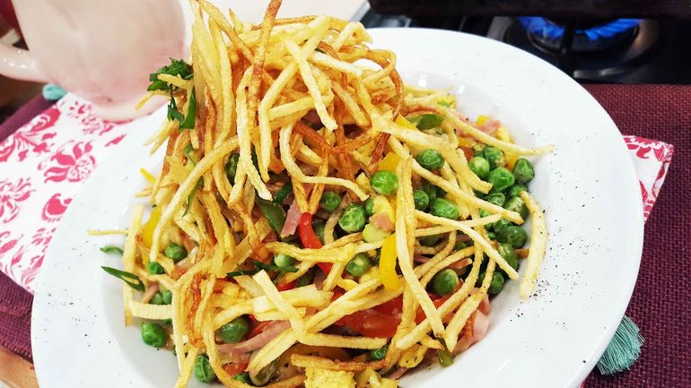 Receta: Revuelto Gramajo fácil y barato