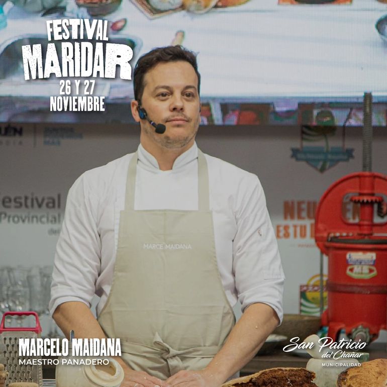 Marcelo Maidana, panadero. Estará abriendo el festival con su clase de cocina el día sábado.