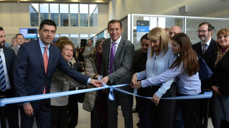 El gobernador Omar Gutiérrez participó ayer de la presentación de las nuevas líneas crediticias del Banco Provincia.