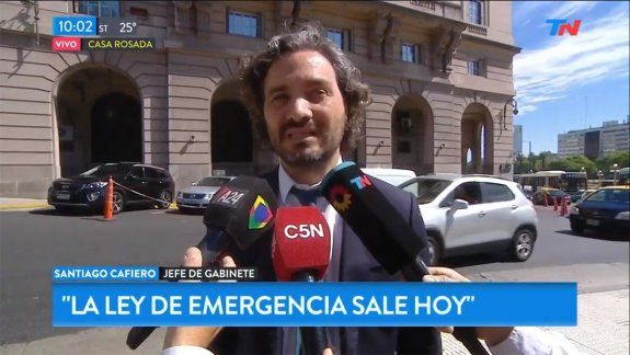 Cafiero terminó con el misterio: La ley de emergencia sale hoy