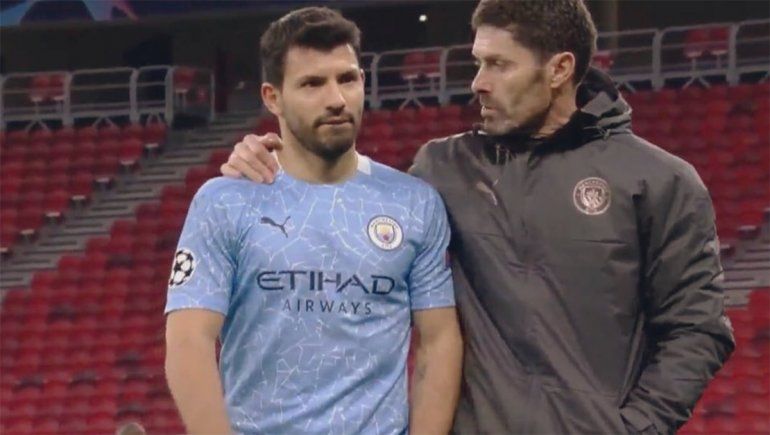 El City ganó, pero el Kun se calentó con sus compañeros