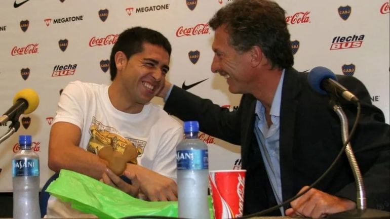 Mauricio Macri y Riquelme, en el pasado Mauricio Macri y Riquelme, en el pasado