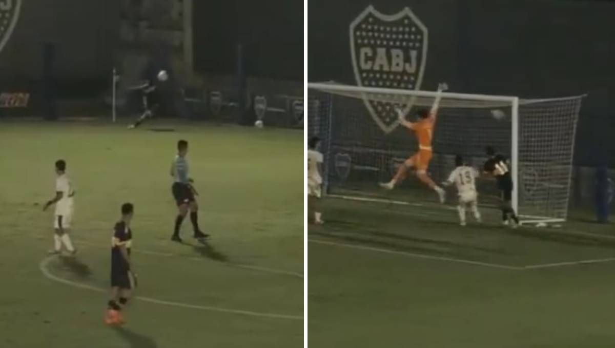 ⁠El sueño del pibe: un jugador de Boca convirtió un golazo olímpico que se volvió viral