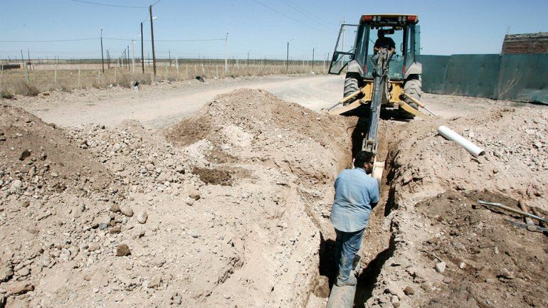El punto donde se conectó el agua para los barrios en desarrollo.
