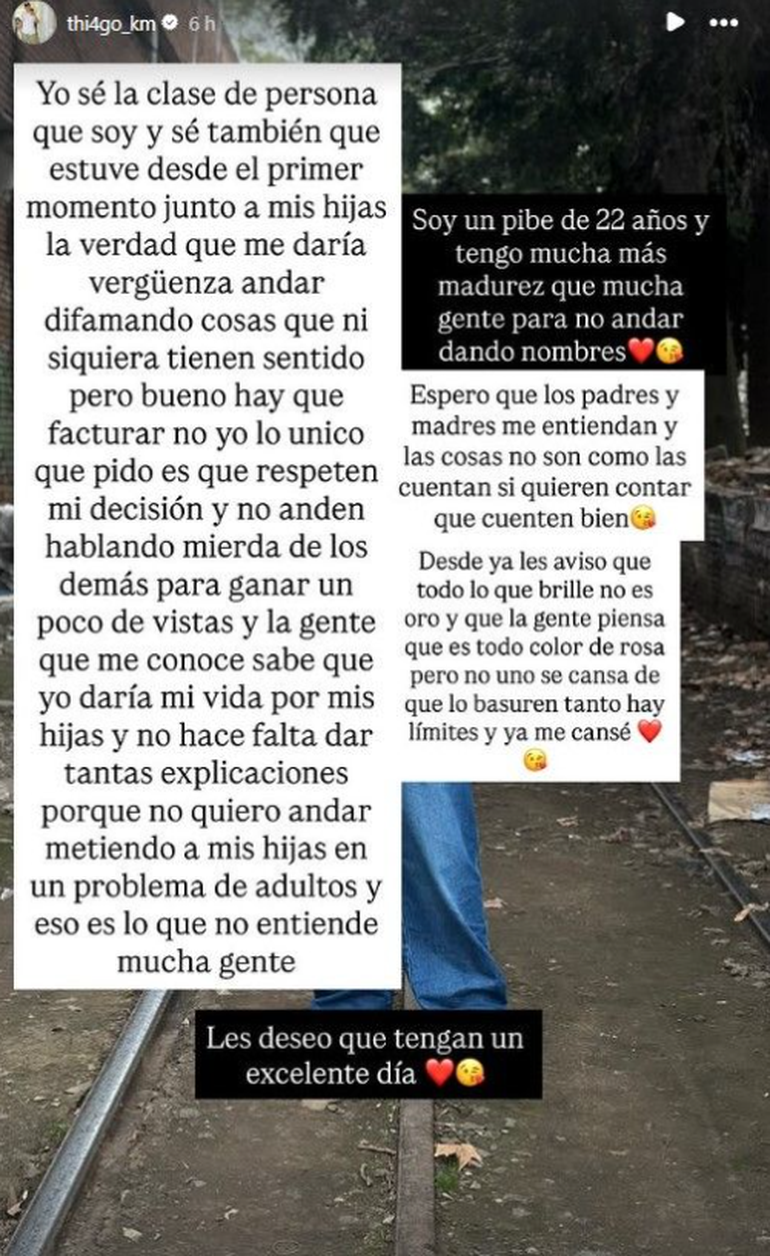 Thiago Medina respondió a las críticas recibidas luego del posteo de Daniela Celis. Thiago Medina respondió a las críticas recibidas luego del posteo de Daniela Celis.