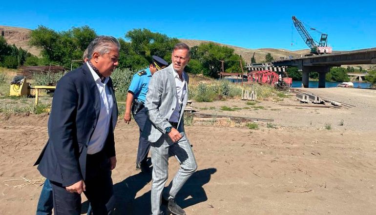 Rolando Figueroa recorrió el Puente de la Rinconada: cuál es el avance de la obra