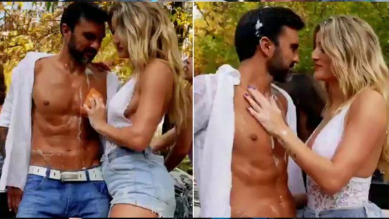 Enjabonados, Mica y Cubero encendieron las redes con un video hot