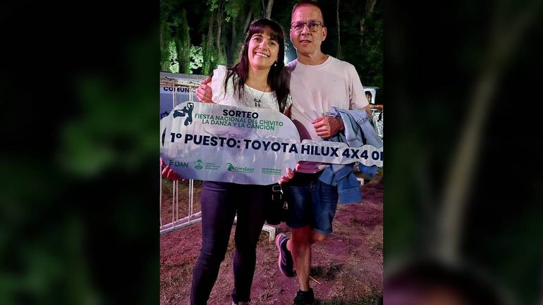 Quién se quedó con la Toyota Hilux en la Fiesta del Chivito de Chos Malal