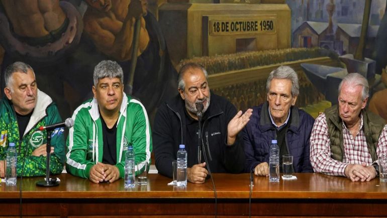 Desde la CGT brindaron una conferencia para confirmar la marcha del miércoles. Foto: NA.