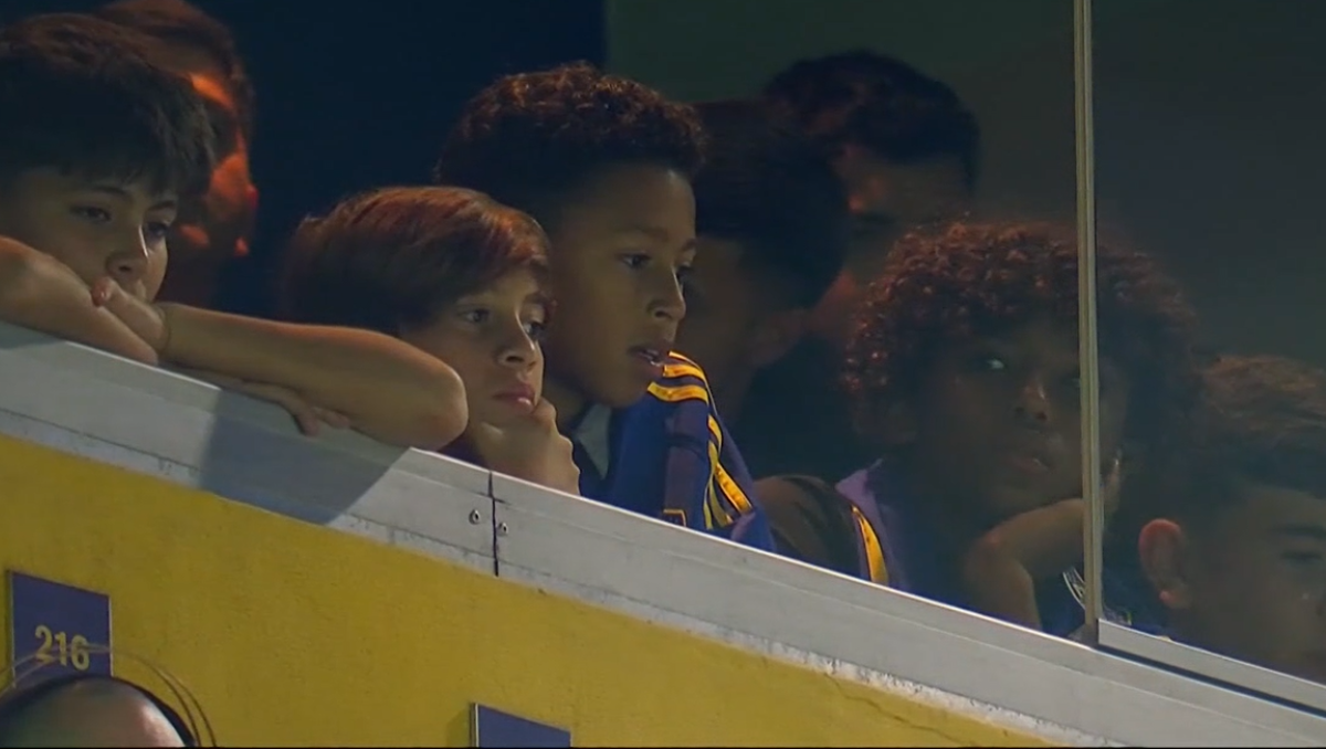 Thiago Messi junto a sus compañeros del Inter Miami.