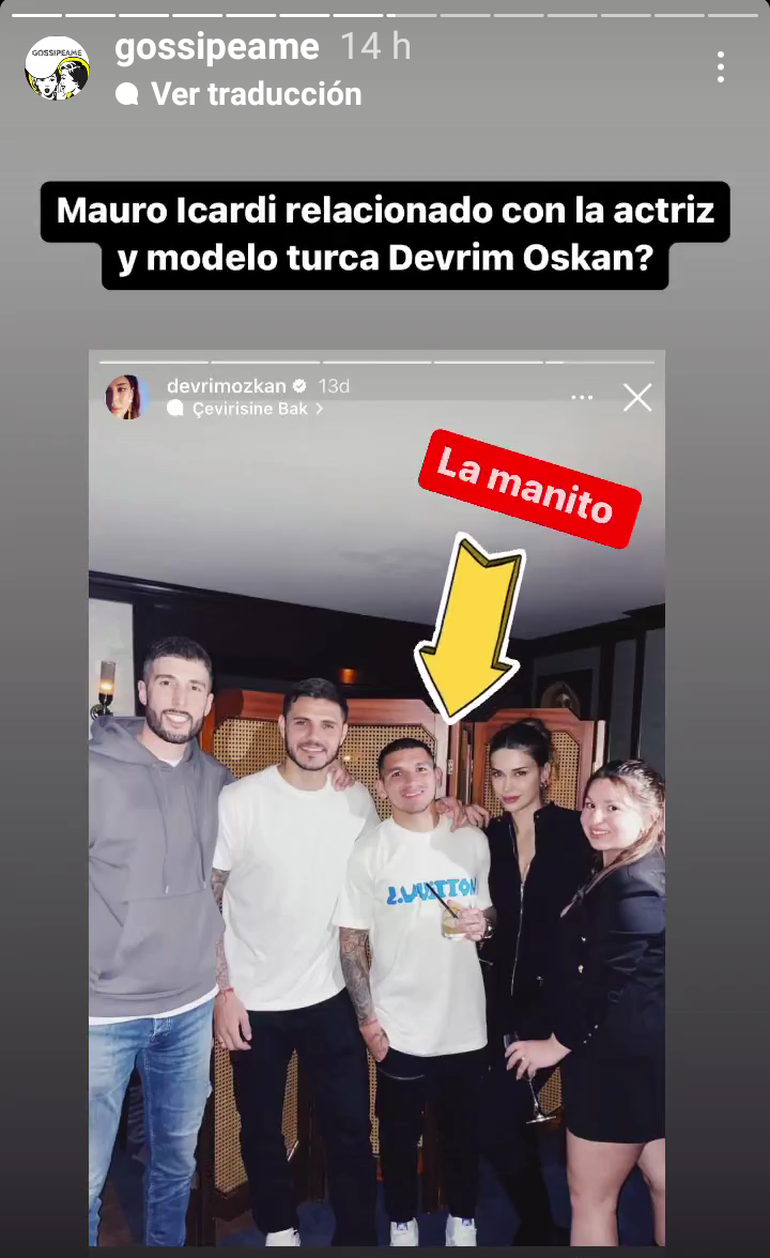 La modelo subió una foto junto a Icardi y el jugador uruguayoLucas Torreira y en Turquía ya se habla de una nueva "icardeada".