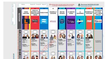 El modelo de la Boleta Única que se verá en los cuartos oscuros de octubre en Neuquén El modelo de la Boleta Única que se verá en los cuartos oscuros de octubre en Neuquén