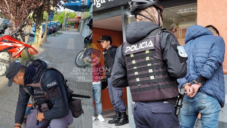 Andaban en una moto robada e intentaban robar otras en pleno centro de Neuquén