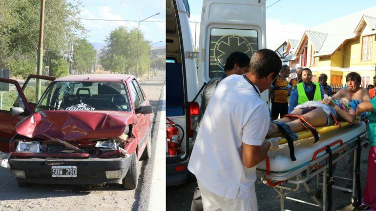 No alcanzó a frenar y chocó contra una Hilux: una mujer resultó con heridas leves