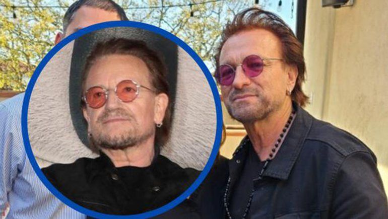 Se sacaron un foto con Bono pero se llevaron una sorpresa