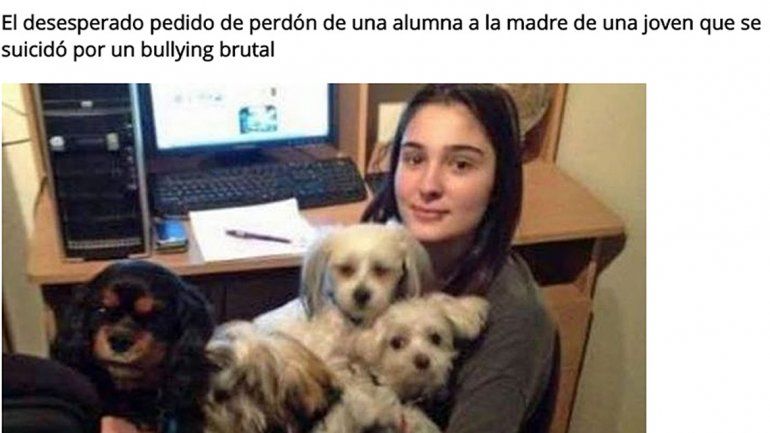 Pide perdón por el bullying a una chica que murió
