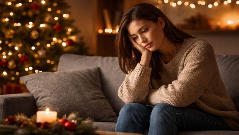 Soledad y malestar durante Navidad: una escena que refleja el contraste entre expectativas festivas y emociones reales. Soledad y malestar durante Navidad: una escena que refleja el contraste entre expectativas festivas y emociones reales.
