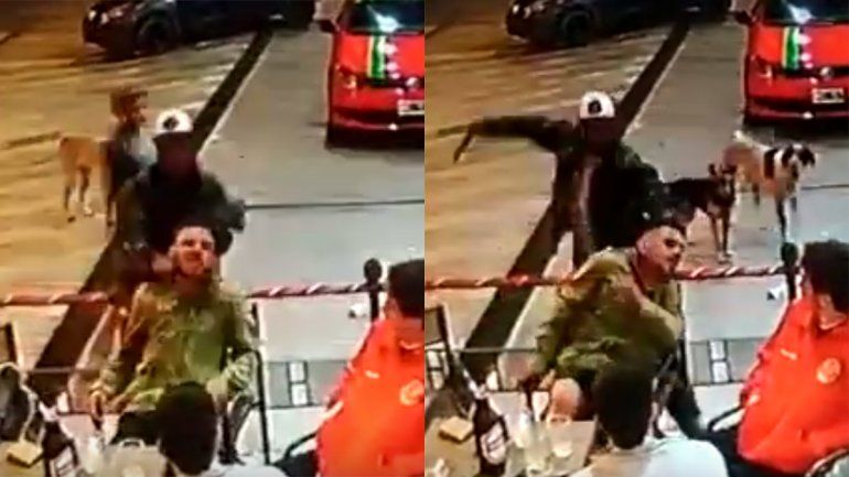 Video: simuló degollarlo y apuñalarlo para robarle la billetera