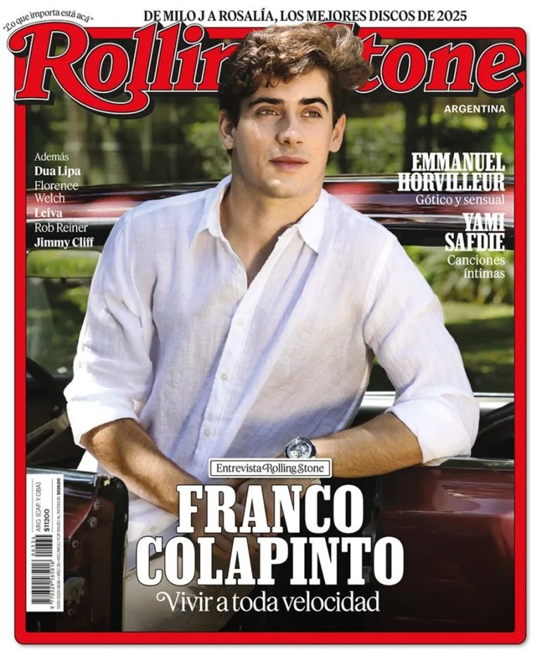 La tapa de Rolling Stone con Franco Colapinto. La tapa de Rolling Stone con Franco Colapinto.