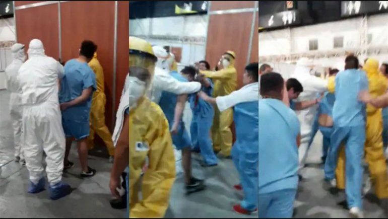 El robo de un celular desató una batalla campal en un centro Covid