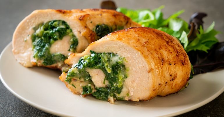 Rellena de espinacas. Rellena de espinacas.