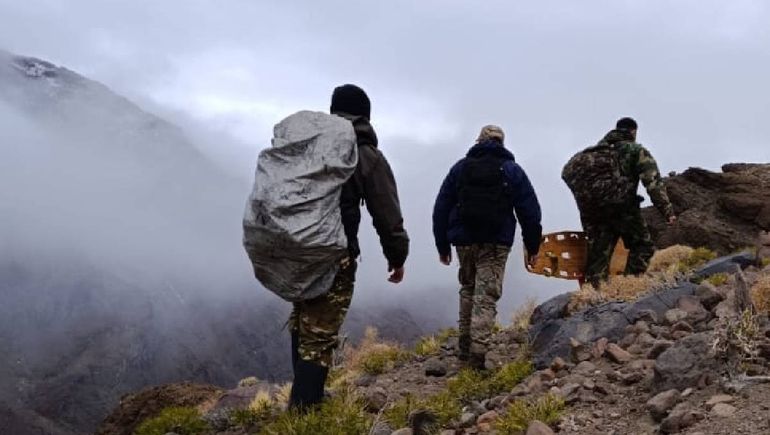 Las impactantes imágenes del rescate en la nieve del criancero.