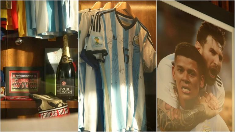 Algunos de los tesoros que Marcos Rojo tiene en su casa Algunos de los tesoros que Marcos Rojo tiene en su casa