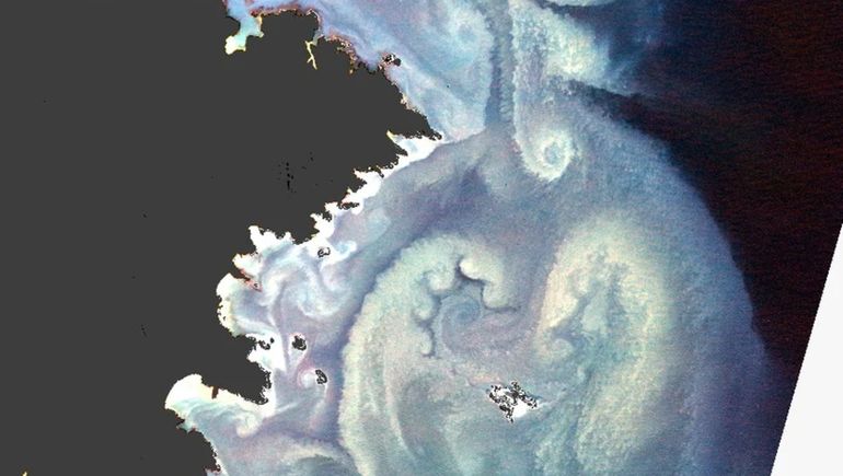 Imagen satelital del Golfo San Jorge