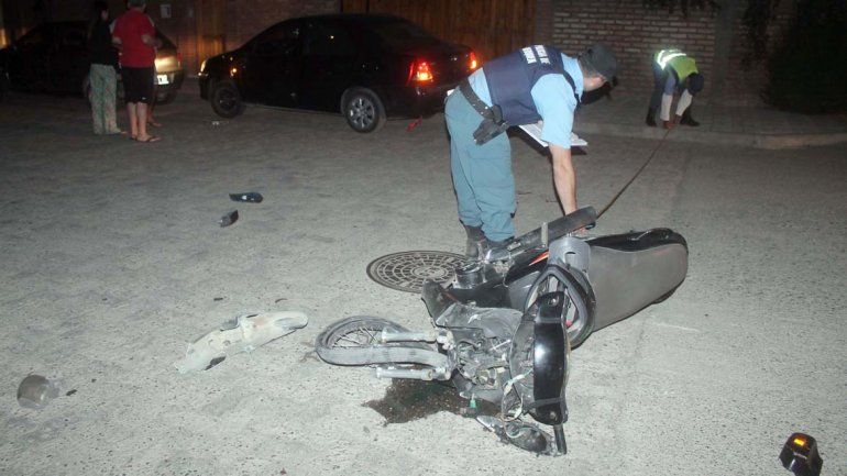 El accidente ocurrió en calles Mariano Moreno y Berta Espinos.