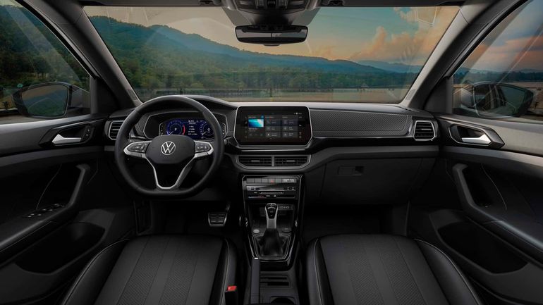 Así es el interior del Volkswagen T-Cross Highline. Foto: VW Argentina Así es el interior del Volkswagen T-Cross Highline. Foto: VW Argentina
