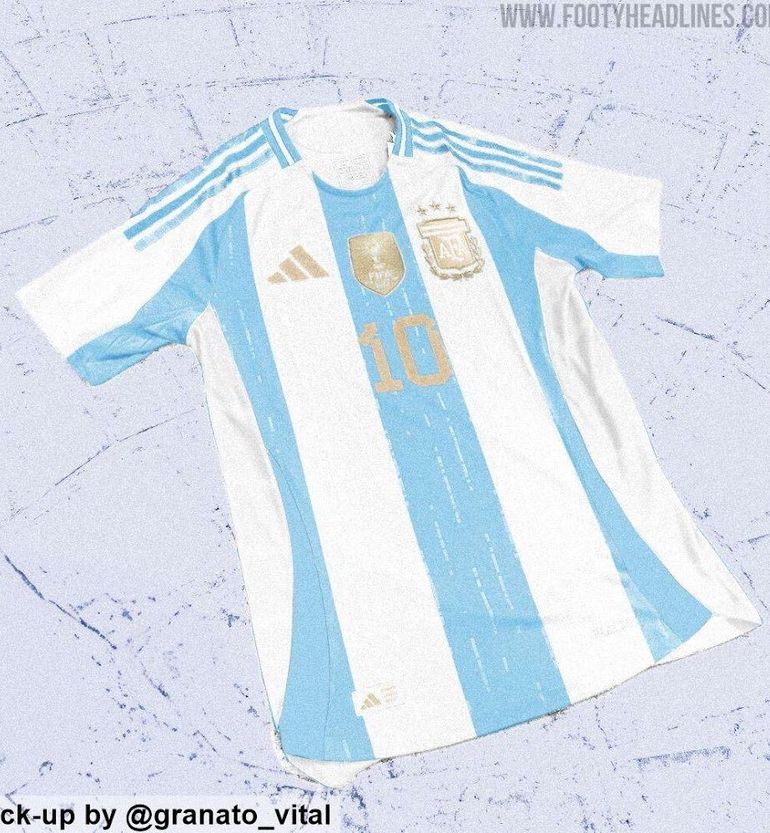 La camiseta filtrada de la Selección Argentina. La camiseta filtrada de la Selección Argentina.