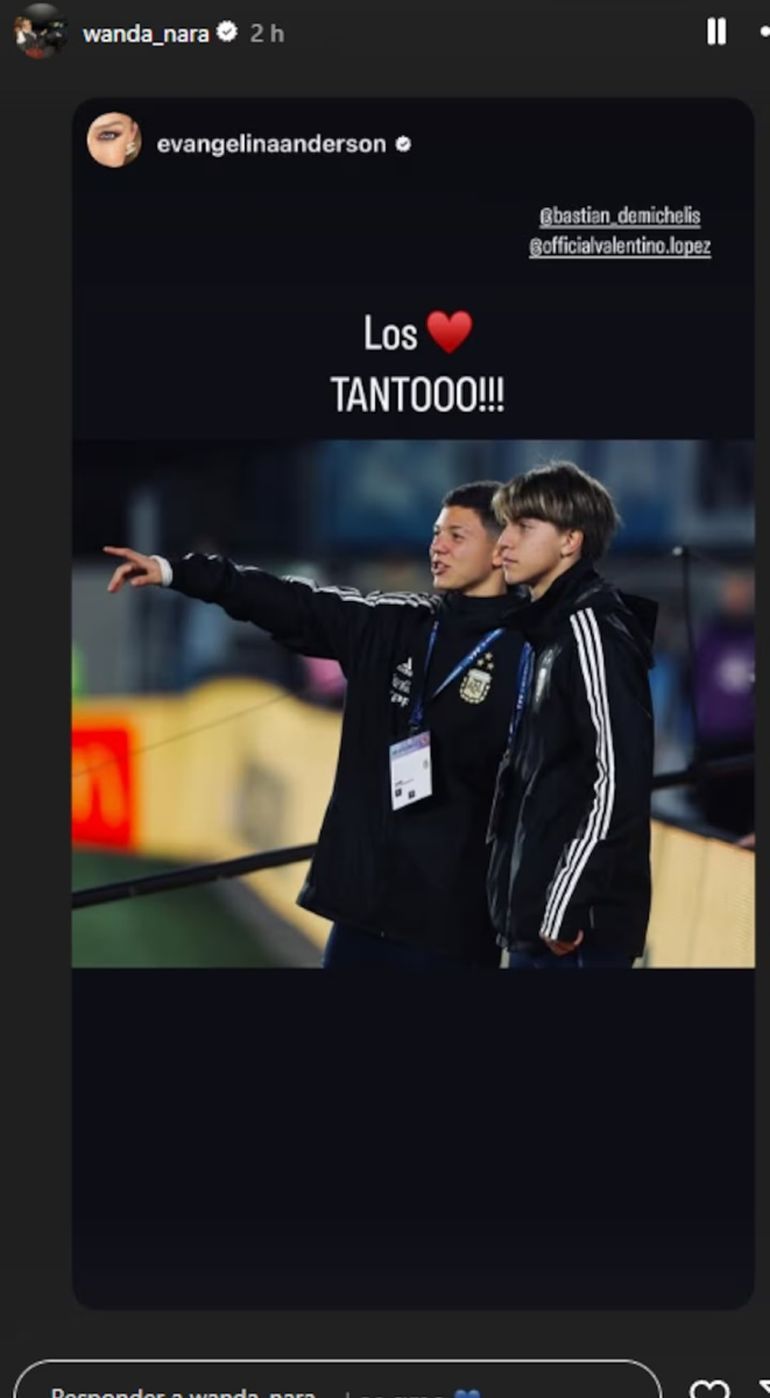 La foto que compartió Evangelina Anderson La foto que compartió Evangelina Anderson