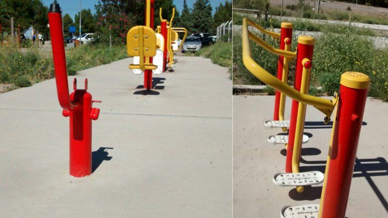 Denuncian que vándalos rompieron juegos de Parque Norte