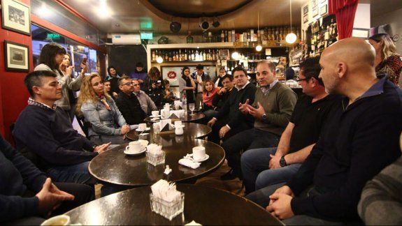 Gaido y Baggio se reunieron con comerciantes de la capital