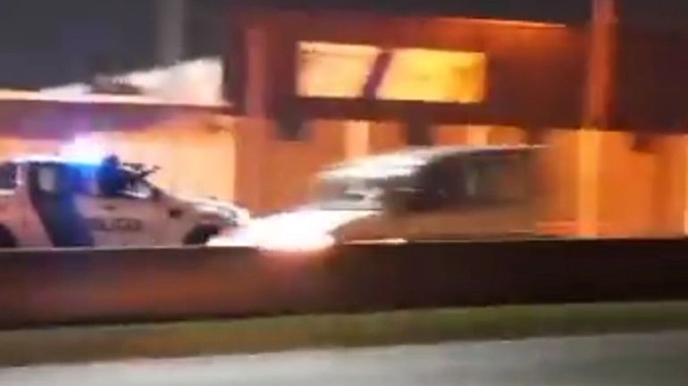 Video: peligrosa persecución policial a los tiros y en contramano