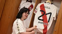 Los números modificados en la camiseta de River. Los números modificados en la camiseta de River.
