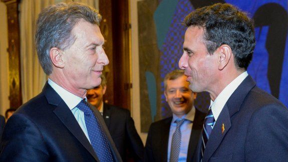 El Presidente recibió ayer al principal opositor del gobierno venezolano.