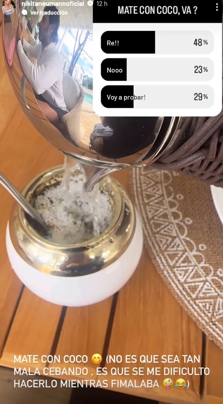 El mate de Nicole Neumann El mate de Nicole Neumann