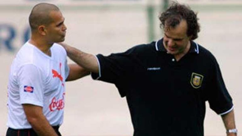 Chilavert y Marcelo Bielsa Chilavert y Marcelo Bielsa