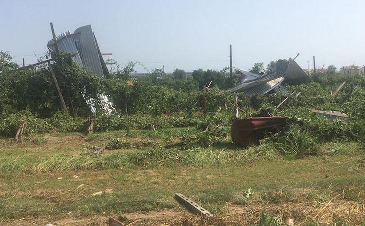Importantes daños sobre la infraestructura generó el último tornado en Italia. Importantes daños sobre la infraestructura generó el último tornado en Italia.