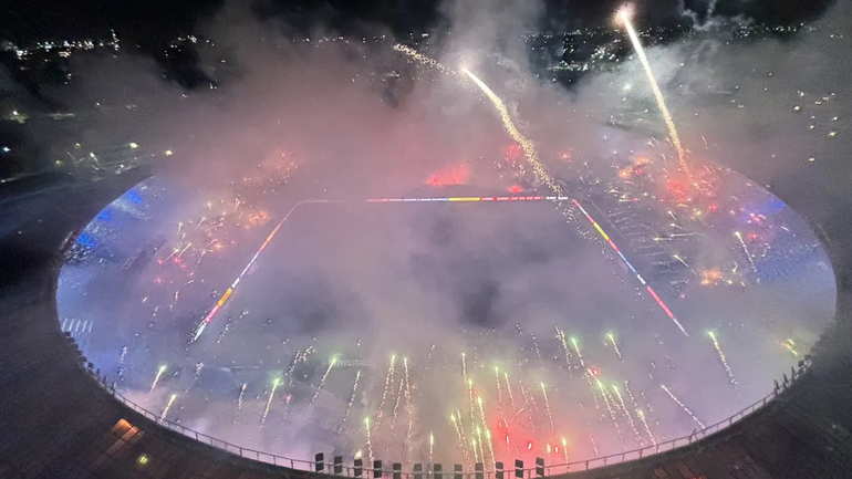 Racing realizó un recibimiento histórico en las semifinales ante Corinthians.